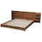 Baxton Studio Elina Modern and Contemporary Walnut Brown Finished Wood King Size Platform Storage Bed with Shelves 183-11055-Zoro - alternate 4